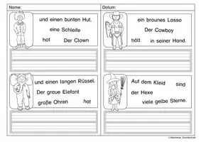 Vorschau - Arbeitsblätter - Schüttelsätze Fasching - Seite 1
