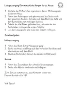Vorschau - Arbeitsblätter - Lesespaziergang Der menschliche Körper (4-fach differenziert) #homeschooling - Seite 1