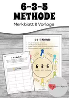 Vorschau - Arbeitsblätter - 6-3-5 Methode - Merkblatt & Vorlage - Deckblatt