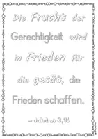 Vorschau - Unterrichtsreihen - Bibelverse Frieden inkl. Reflexionsteil - zum Ausmalen, kreativen Gestalten, Reflektieren und Theologisieren mit Kindern im Religionsunterricht Bibel - Seite 1