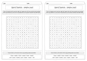 Vorschau - Arbeitsblätter - Word Search - simple past (3fache Differenzierung) - Seite 3