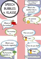 Vorschau - Bildkarten - Speech bubbles / Sprechblasen: 4. Klasse - Deckblatt