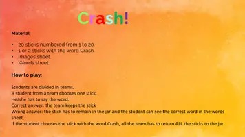 Vista previa - Juegos / Gamificación - CRASH! Daily Routines - English Game - página 1