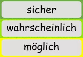 Vorschau - Bildkarten - Wortspeicher Wahrscheinlichkeit mit Bildern 3./ 4. Klasse #silvesterknaller23 - Seite 1