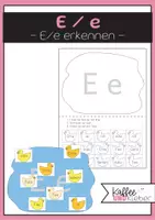 Vorschau - Arbeitsblätter - Deutsch: E e erkennen - Enten auf dem Teich - Deckblatt