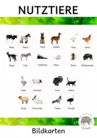 Vorschau - Bildkarten - Nutztiere: 20 Bildkarten/ flash cards mit Fotos - Seite 1