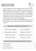 Vorschau - Arbeitsblätter - Leseverständnis Katze - Kopiervorlagen - Seite 1