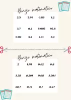 Vista previa - Hojas de trabajo - Bingo números decimales. 5º 6º Primaria. Juego matemático - página 2