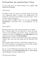 Vorschau - Arbeitsblätter - Mini Escape Room Der menschliche Körper 3. Klasse - Seite 1