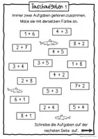 Vorschau - Arbeitsblätter - Tauschaufgaben verstehen – Mathe Klasse 1 (Zahlenraum 10) - Seite 2