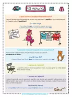 Aperçu - Apprentissages en autonomie - Activité ludique adjectifs - Page 1