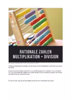 Vorschau - Arbeitsblätter - Rationale Zahlen: Multiplikation und Division - Seite 1