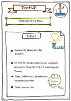 Vorschau - Arbeitsblätter - Textbeschreibung Prosa: Abschlussklassen, Lernmaterial - Deckblatt