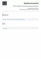Vorschau - Arbeitsblätter - Ask me anything: 12 interesting questions about School / Frag mich alles: 12 interessante Fragen zur Schule - Seite 1