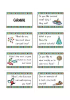 Aperçu - Cartes d'exercices - Carnival Speaking Cards (English) - Page 2