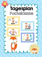 Vorschau - Poster - Tagesplantransparenz Fuchsklasse - Deckblatt
