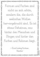 Vorschau - Unterrichtsreihen - Ernst Ludwig Kirchner - Künstler Zitat zum kreativen Ausmalen/Gestalten inkl. Reflexion Kunst Grundschule Kunstunterricht Malen Maler - Seite 2