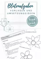 Vorschau - Arbeitsblätter - Blütenaufgaben Vorlage, Beispiele und Lehrerhinweise - individualisierbar - Deckblatt