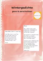 Vorschau - Stundenentwürfe - Materialpaket Wintergedichte Unterrichtsentwurf + Material - Seite 1