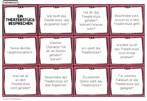 Vorschau - Fördermaterial/Inklusion - EIN THEATERSTÜCK BESPRECHEN - Plauderkärtchen - Seite 1