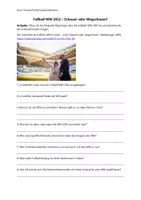 Vorschau - Arbeitsblätter - Fußball WM 2022 – Schauen oder Wegschauen? - Deckblatt