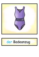 Vorschau - Präsentationen/Tafelbilder - Bildkarten und Wortkarten "Sommerkleidung" DaZ - Seite 1