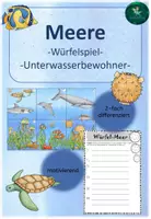 Vorschau - Arbeitsblätter - Meere I Unterwasserwelten I Würfelspiel - Deckblatt
