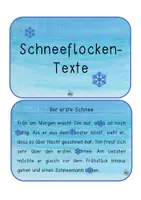 Vorschau - Aufgabenkarten - Texte abschreiben: Schneeflocken-Texte - Seite 2