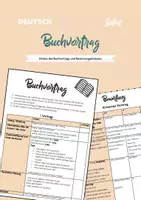 Vorschau - Unterrichtsreihen - Buchvortrag Inhalte und Kriterien - Deckblatt