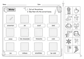 Vista previa - Unidades / Secuencias / Situaciones de Aprendizaje - Inglés - invierno - hojas de trabajo - winter - English worksheets - página 2