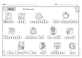 Vista previa - Unidades / Secuencias / Situaciones de Aprendizaje - Inglés - invierno - hojas de trabajo - winter - English worksheets - página 3