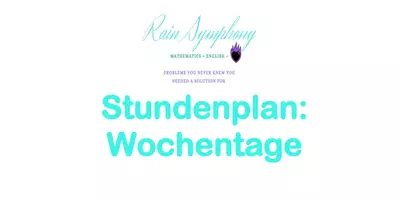 Vorschau - Bildkarten - Stundenplan: Wochentage zum Laminieren - Deckblatt