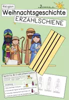 Vorschau - Mal- und Bastelvorlagen - Weihnachtsgeschichte - Figuren für die Erzählschiene - Deckblatt