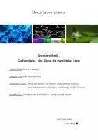Vorschau - Stundenentwürfe - Kohlensäure - eine Säure, die man trinken kann - Deckblatt