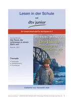 Vorschau - Stundenentwürfe - Unterrichtsmaterial zu ›Der Hund, der unterwegs zu einem Stern war‹ von Henning Mankell - Deckblatt