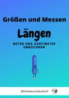 Vorschau - Arbeitsblätter - Längen umrechnen Meter und Zentimeter - Deckblatt