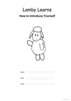 Vorschau - Arbeitsblätter - Lamby Learns Introducing Yourself - Lamby lernt sich selbst vorzustellen-3. Klasse - Seite 1