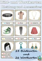 Vorschau - Präsentationen/Tafelbilder - Bildkarten und Wortkarten "Sonstige Kleidung und Accessoires" DaZ / Deutsch - Deckblatt