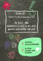 Vorschau - Poster - Schrift / Ziffern /Font - verliebte Zahlen - ❤ Artist Me - Numbers In Love (Faces) - Deckblatt