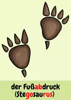 Vorschau - Bildkarten - Freebie Bildkarten Dinosaurier (in Silbenschreibweise) - Seite 3