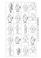 Vorschau - Arbeitsblätter - Lesen üben mit Lesefischen (Buchstaben A, M, I, O, U, P, T) - Seite 1