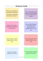 Vorschau - Aufgabenkarten - WALK and TALK - gender roles - Deckblatt