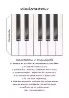 Vorschau - Mal- und Bastelvorlagen - Musik 🎶 Klaviertastatur basteln 🎹 Bastelvorlage Klavier Tastatur - Seite 1