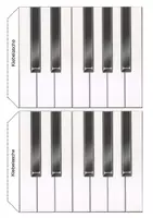 Vorschau - Mal- und Bastelvorlagen - Musik 🎶 Klaviertastatur basteln 🎹 Bastelvorlage Klavier Tastatur - Seite 2