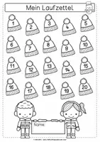 Vorschau - Arbeitsblätter - Lernwerkstatt Winter | 20 Stationen für Klasse 1 | Deutsch, Mathe, Kunst - Seite 1