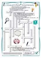 Vorschau - Arbeitsblätter - Kreuzworträtsel - Zeichensetzung / Kommasetzung (ab Klasse 5) - Deckblatt
