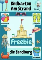 Vorschau - Bildkarten - Freebie Bildkarten Am Strand (für DaZ und Grundschule) - Deckblatt