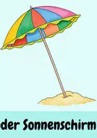 Vorschau - Bildkarten - Freebie Bildkarten Am Strand (für DaZ und Grundschule) - Seite 1