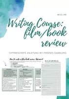 Vorschau - Arbeitsblätter - Writing Course: How to write a Film/Book Review (Rezension) - Deckblatt
