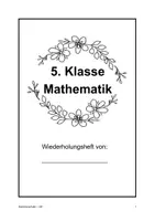 Vorschau - Arbeitsblätter - Wiederholungsheft Mathematik Klasse 5 - Deckblatt